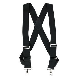 CTM Men's Elastic Side Clip Metal Swivel Hook Trucker Suspenders